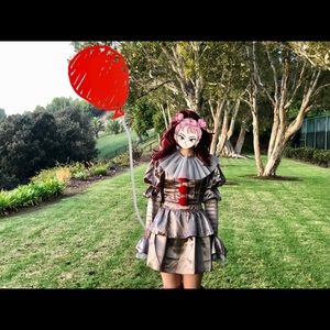 Halloween Costume I.T!! with red wig